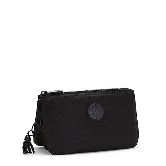 Kipling Creativity Large Pouch Bags Urban Black Jacquard | AU 2085LI